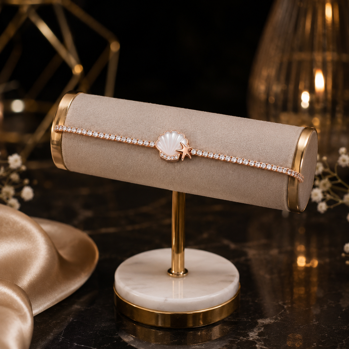 Shell Charm Gold Bracelet for Women | Mayra Luxe
