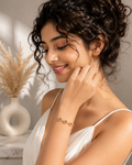 Orange Stone Gold Bracelet for Women | Mayra Luxe