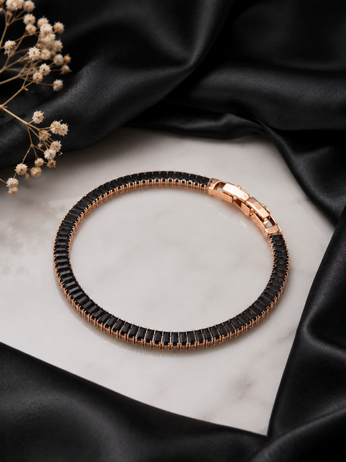 Black & Rose Gold Ceramic Bracelet | GWB-47
